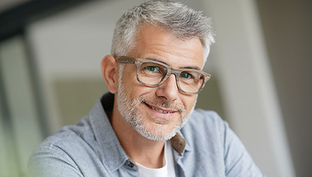 Man Wearing Glasses Optical